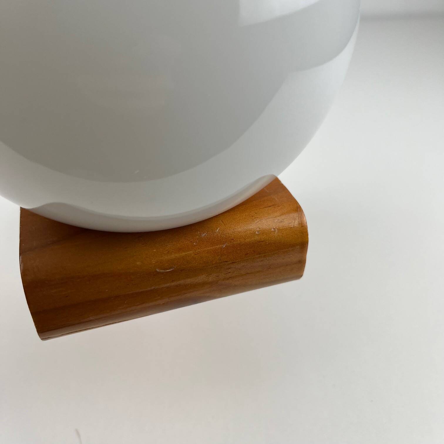MCM wood and glass wall sconce