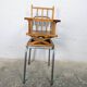 Chaise haute métal et bois