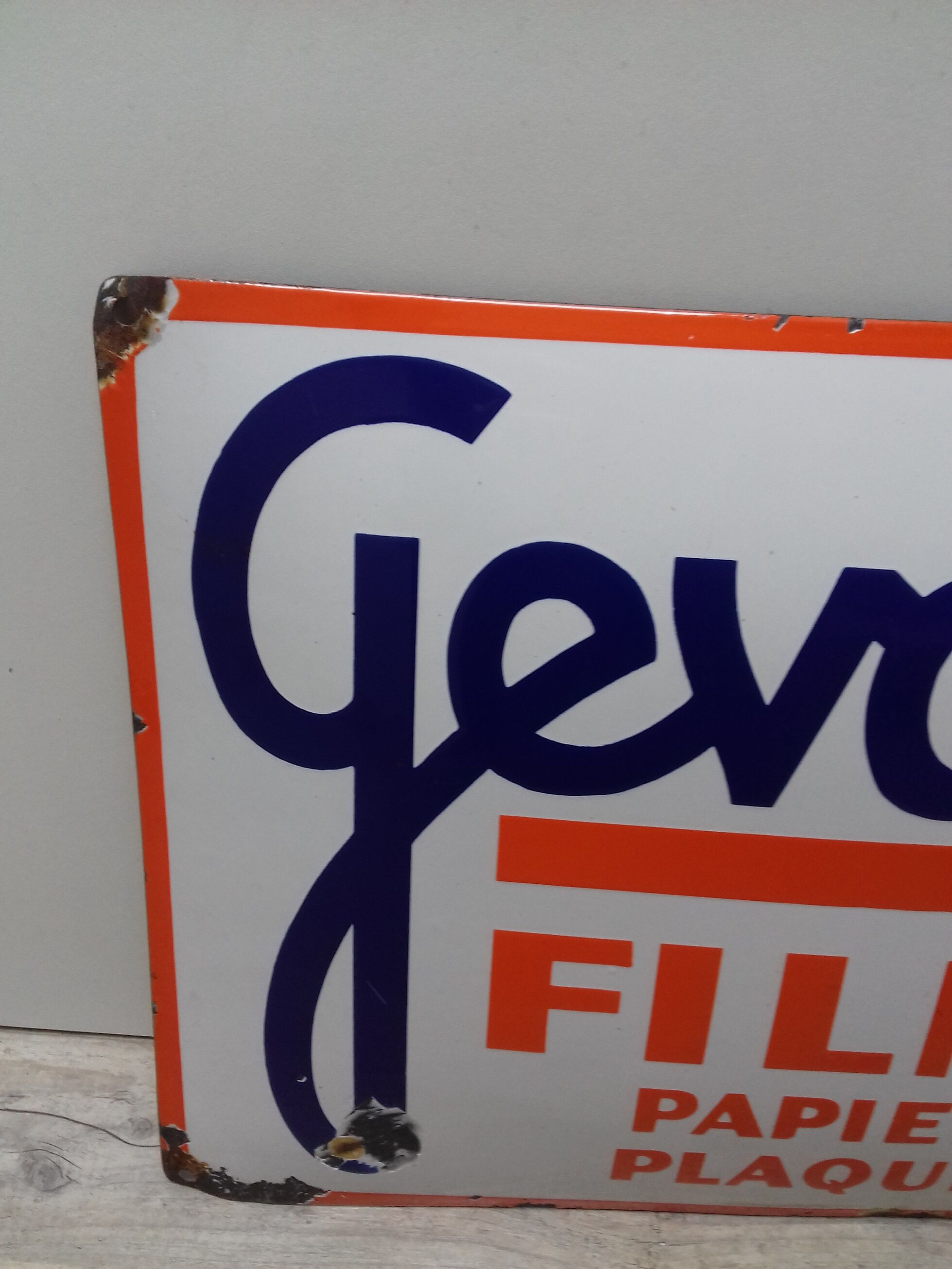 Enamel plate "film Gevaert"