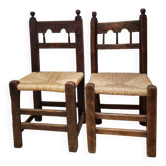 Paire de chaises rustiques XIXe