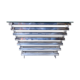 Italian stacked chrome and tinted glass console 1970