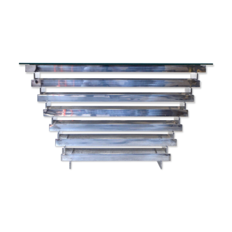 Console en verre teinté, Italie 1970