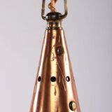 Danish hand-hammered copper hanging lamp by E.S Horn Aalestrup, 1950s