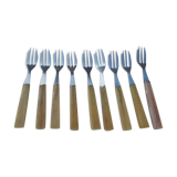 Set of 9 cake forks