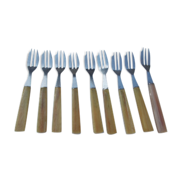 Ensemble de 9 fourchettes à gâteaux