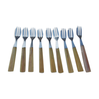 Set of 9 cake forks