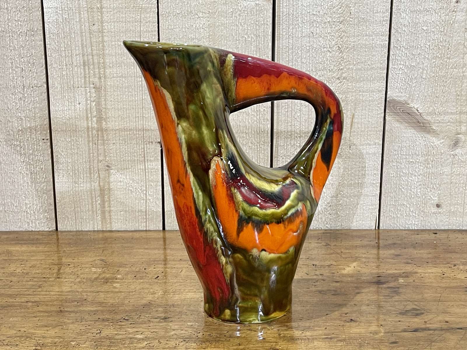 Orangeade Vallauris service from the 70s - 1 pitcher + 5 glasses