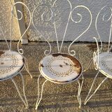 Garden furniture table with 2 armchairs and 2 chairs