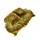 Ink in gilded brass old art nouveau