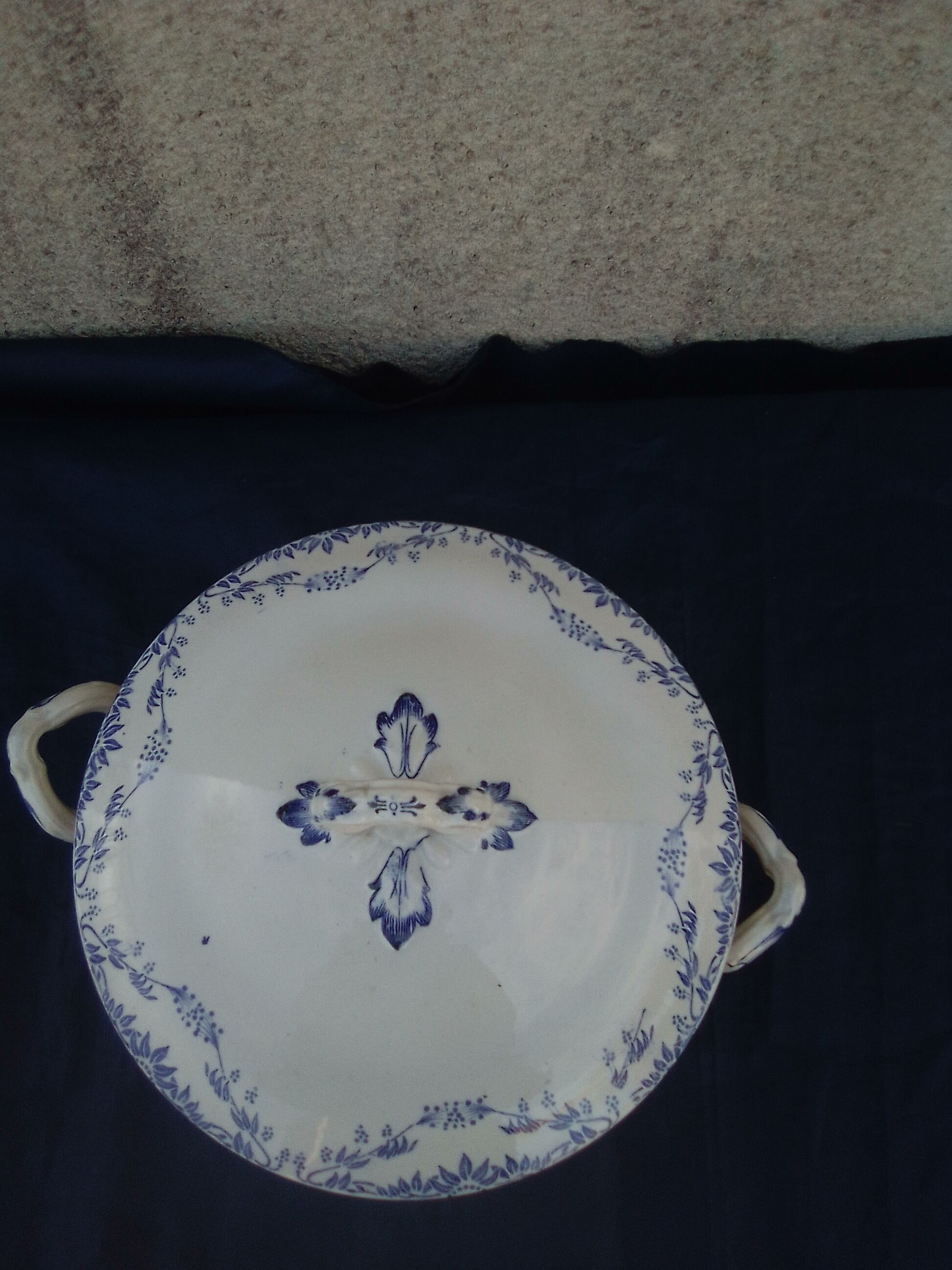 Vegetable in creil and montereau earthenware service mireille labrador diam 19.5 cm