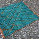 Traditional handmade Berber rug blue size 1.5/2.5 m