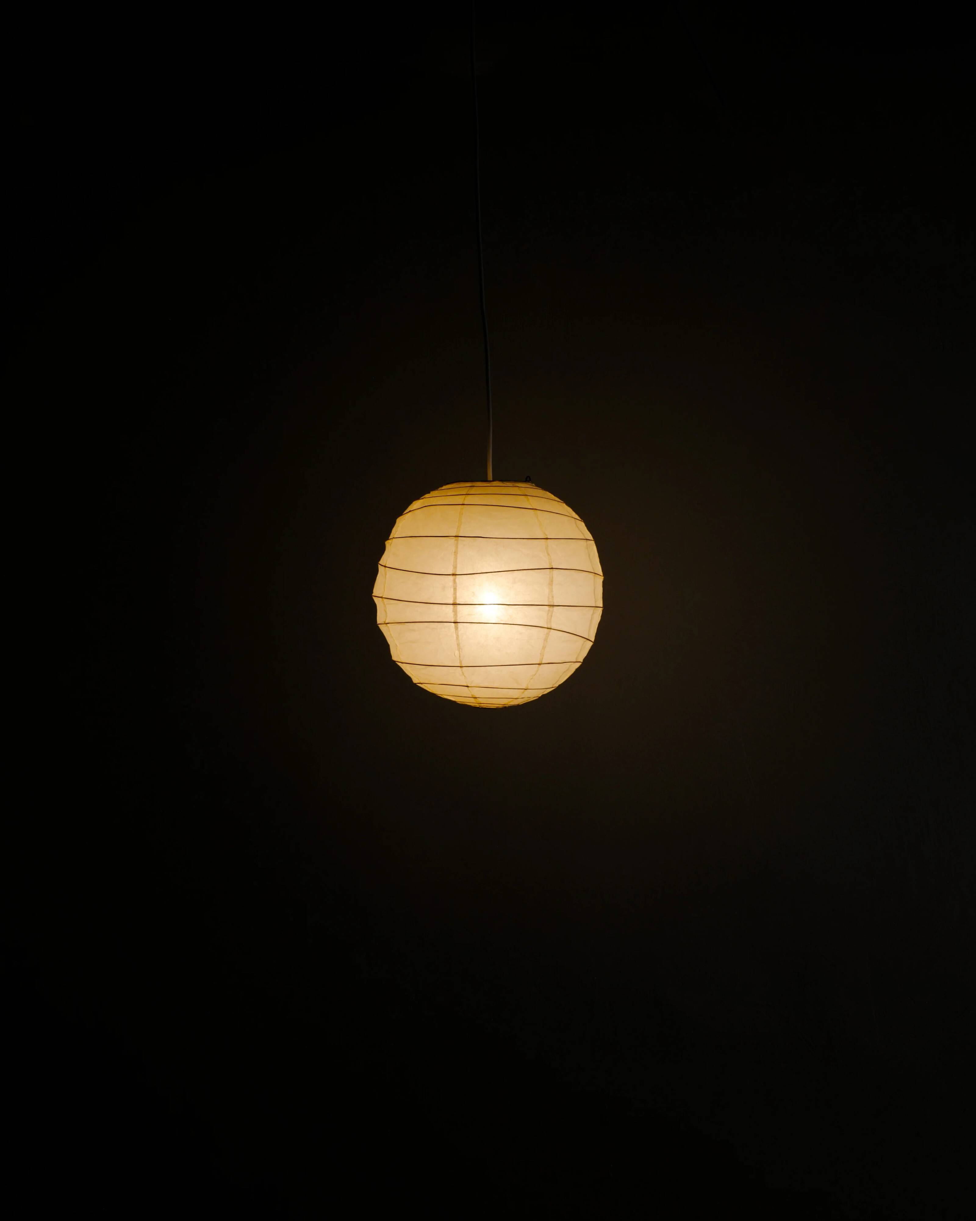 Vintage Mid Century "30D" Paper Ceiling Pendant Lamp by Isamu Noguchi