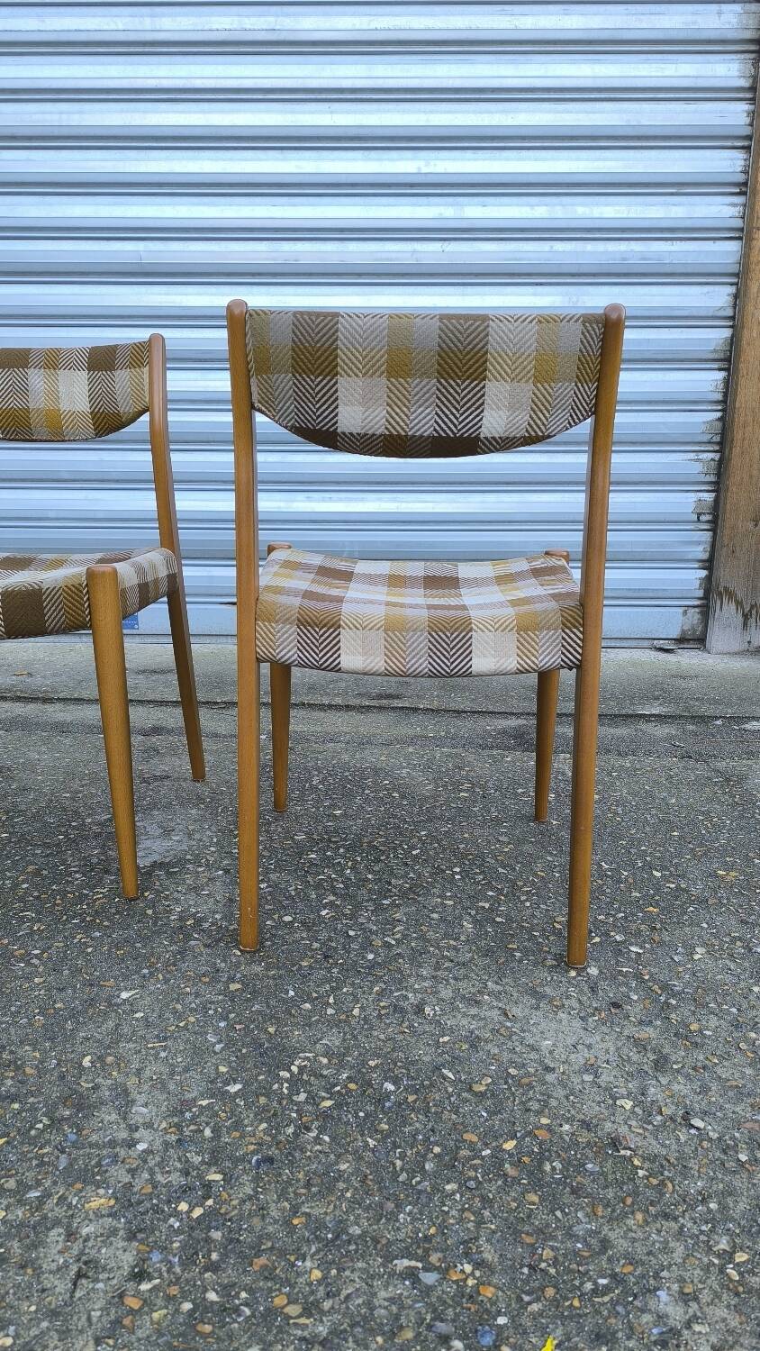 Set of 4 Scandinavian chairs 1970