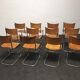 Set of 12 tubular steel chairs Mart Stam