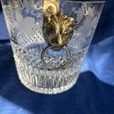 Cut crystal ice bucket – bronze mount