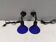 A set of wall lamps with blue glass shades from Danske Design-Light, 1980s.