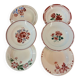 6 mismatched antique soup plates