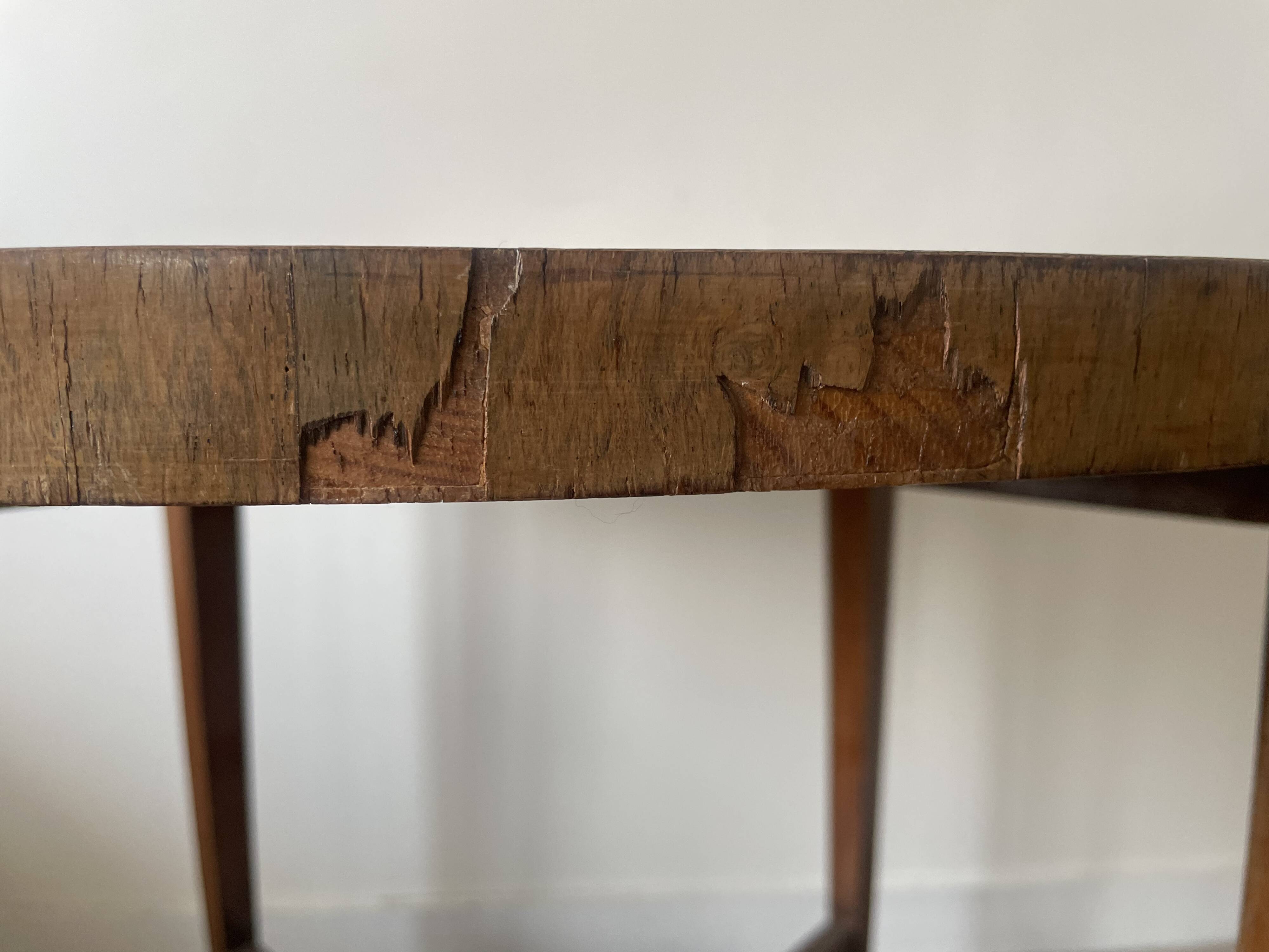 Old round side table