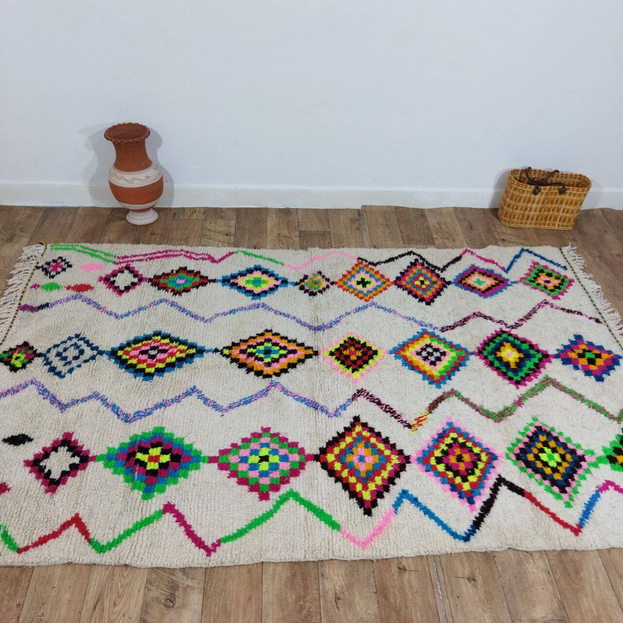 Handmade Moroccan Berber rug 260 X 162 CM