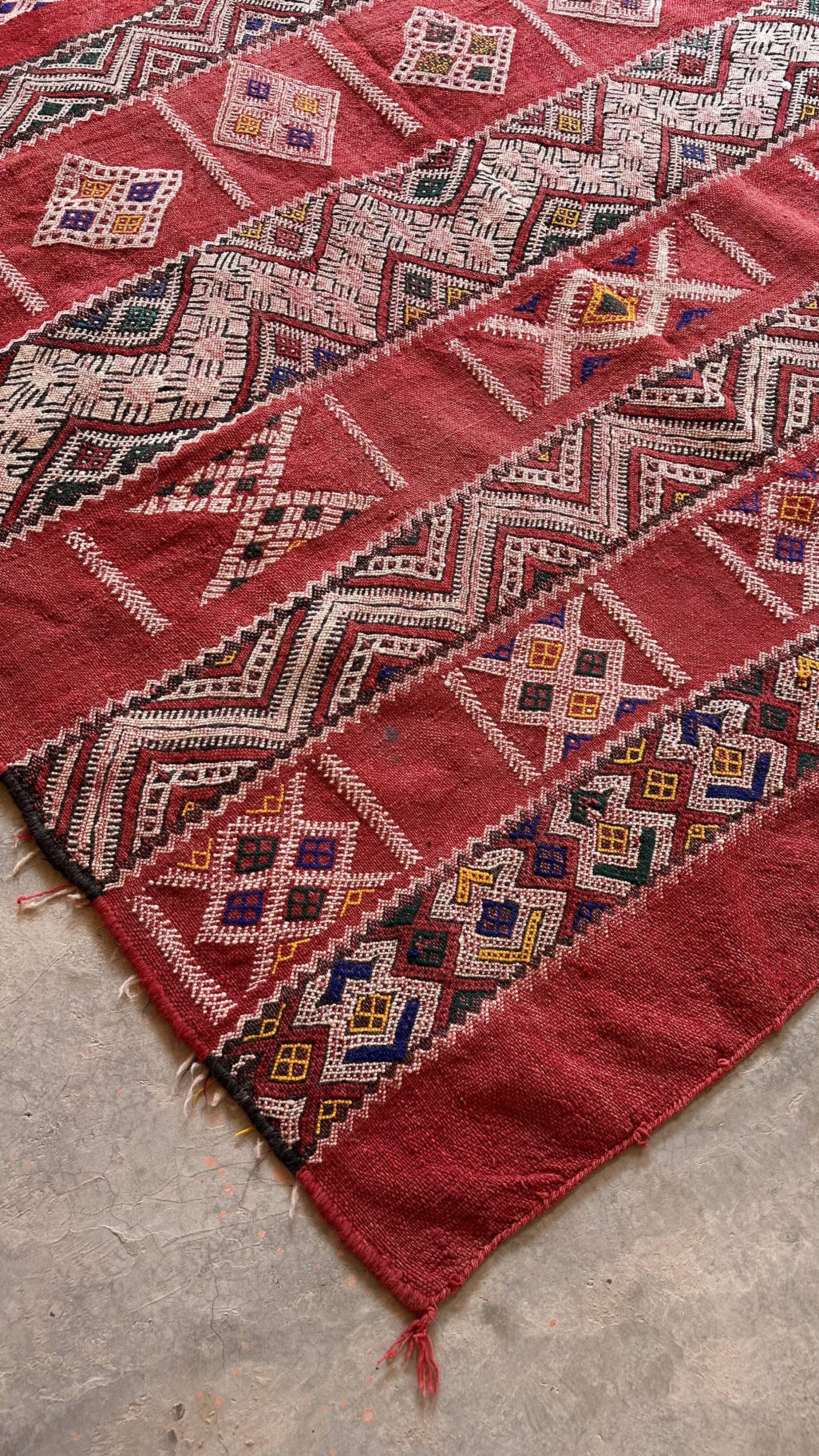 Moroccan kilim zayan rug