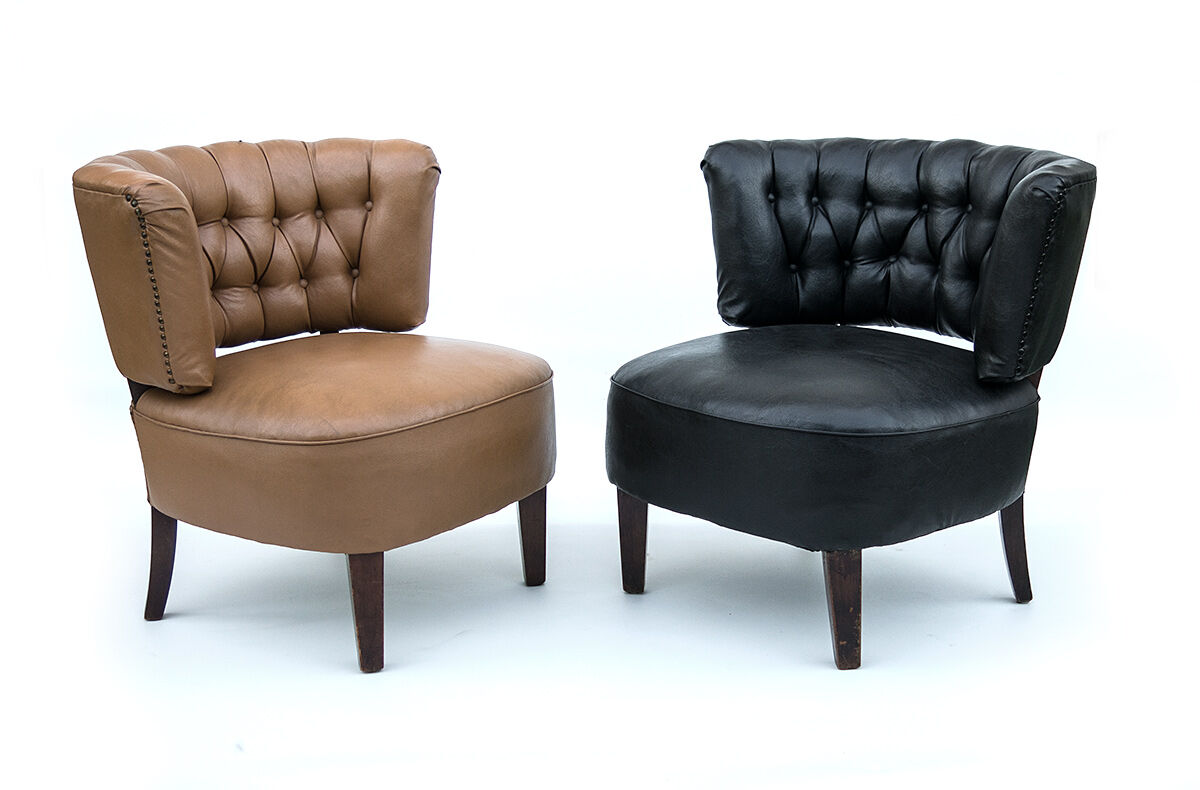 Pair of Swedish club chairs by Otto Schultz