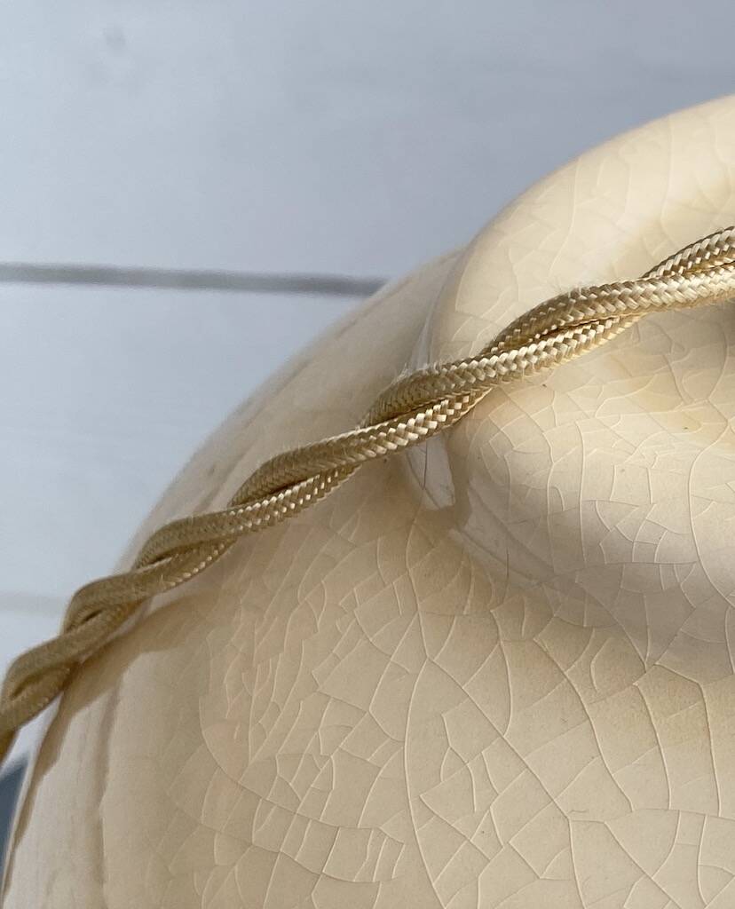 Rattan lamp, fabric cable 3 metres