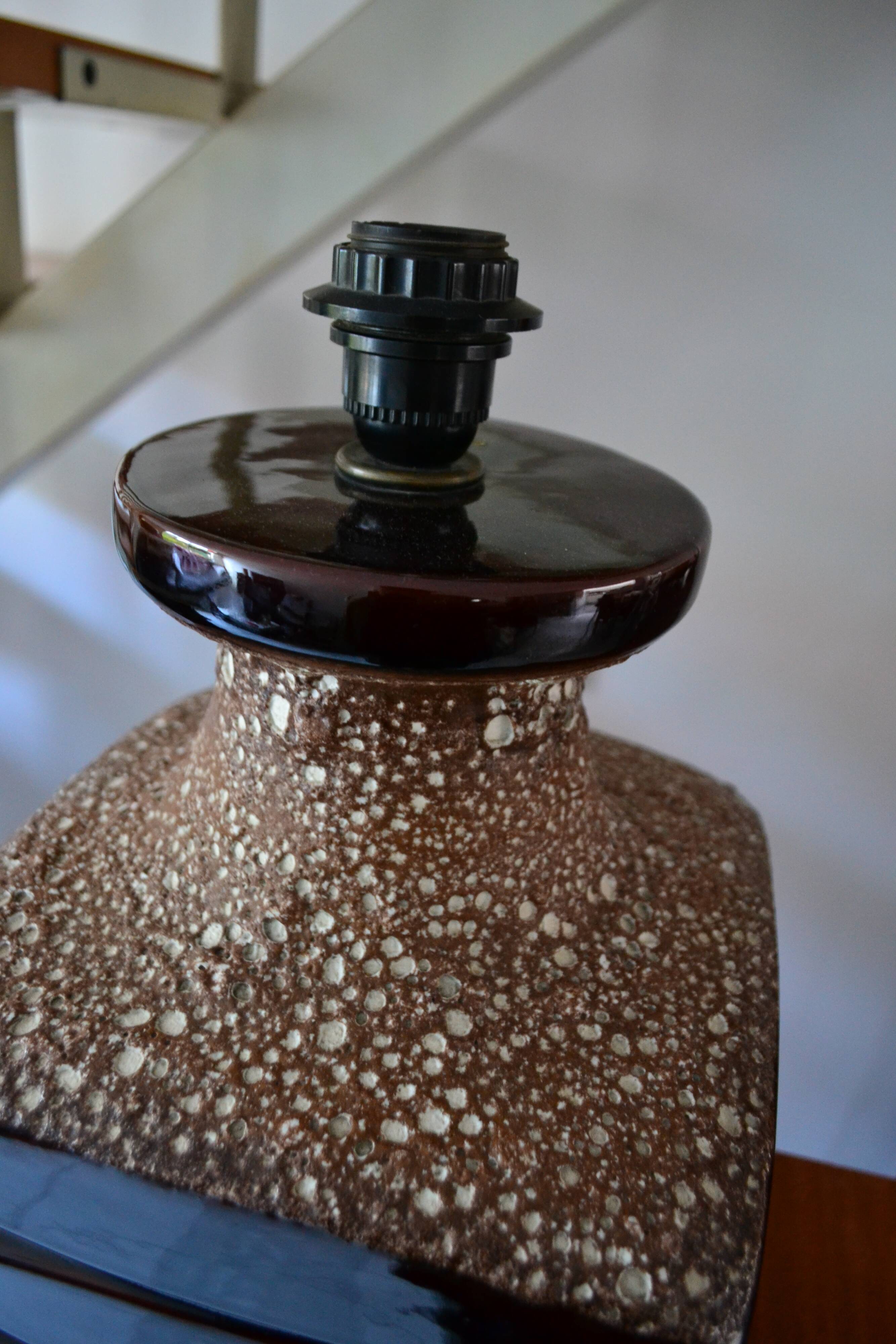 Ceramic lamp base by Cari Zalloni, 1970s