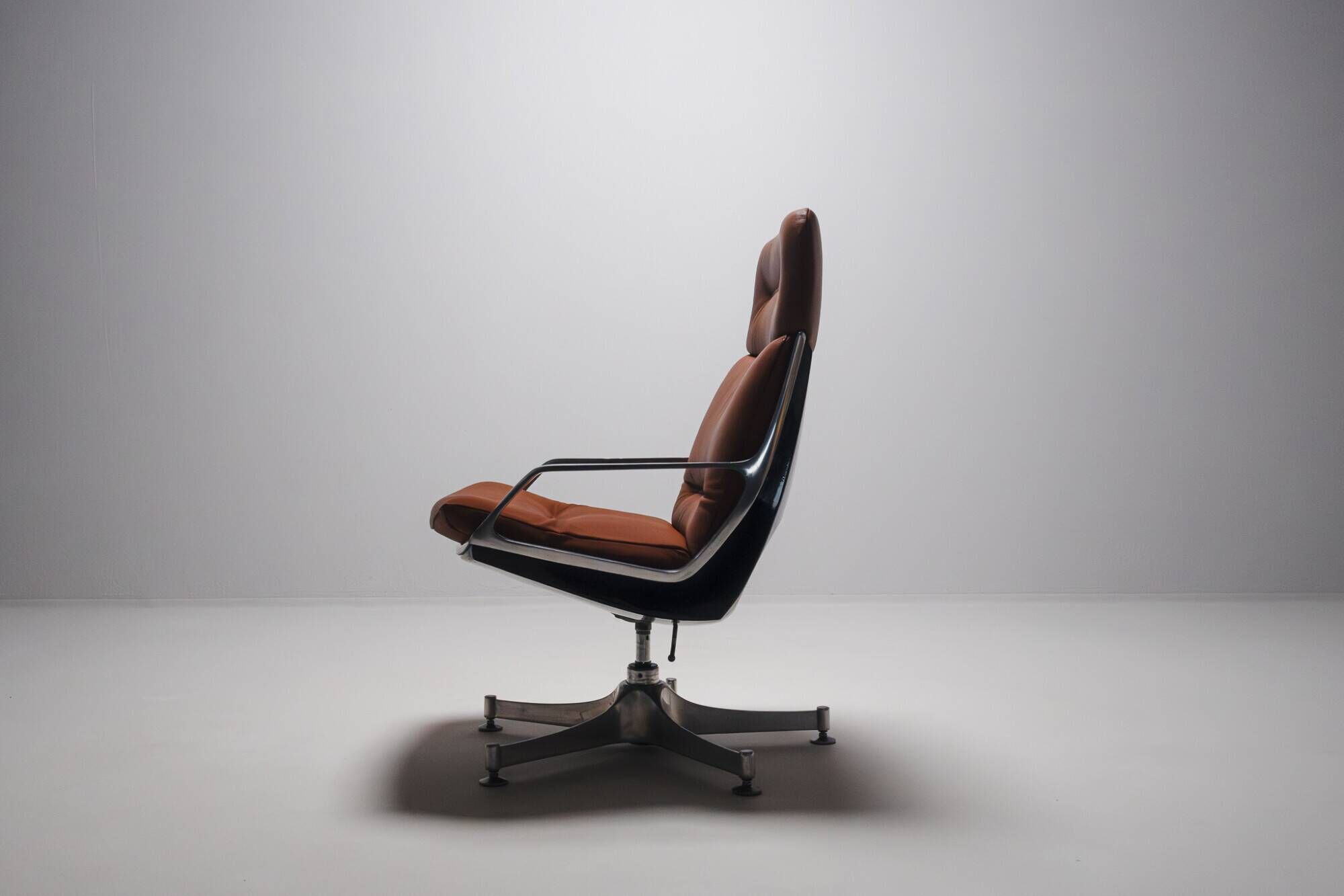 4 High Commander Office Chairs by Jorge Zalszupin - Brazil - 1980s