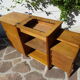 Asymmetrical oak dresser buffet
