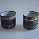 Set of 2 ceramic cups or mugs from the 1950s 1960s signed Rigal
