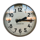 Horloge de gare tchèque, pragotron, style industriel, années 60