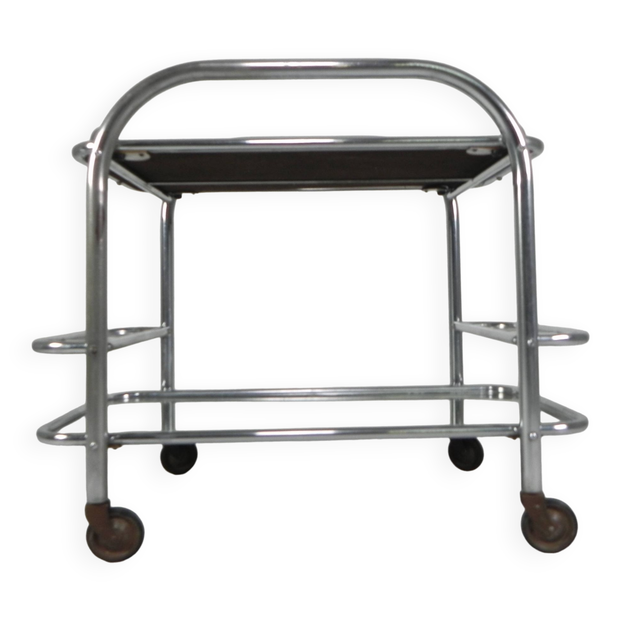 Art Deco serving trolley, chrome-plated, 1920s