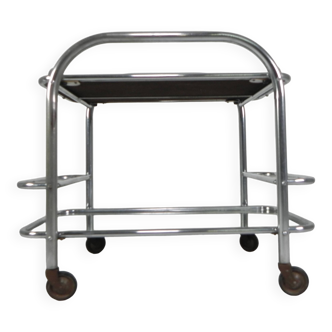 Art Deco serving trolley, chrome-plated, 1920s