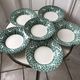 Lot of 6 hollow plates digoin sarreguemines model "leïla" years 30-40