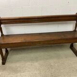 Antique wooden bench with pinned construction