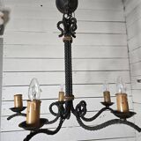 Lustre en fer forgé façon corde