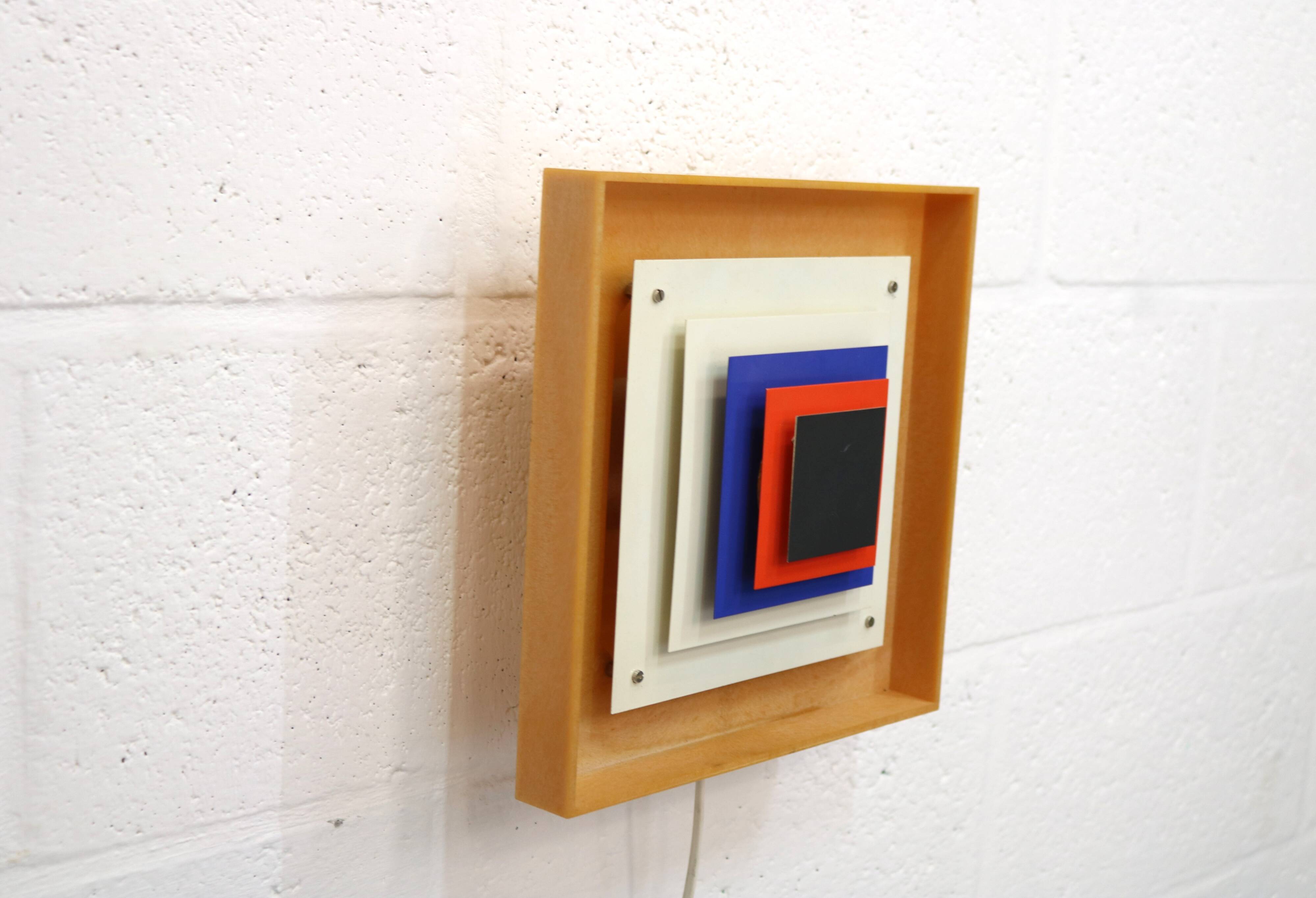 Vintage Danish Kvadrille Wall Lamp by Bent Karlby for Lyfa, Denmark, 1970s