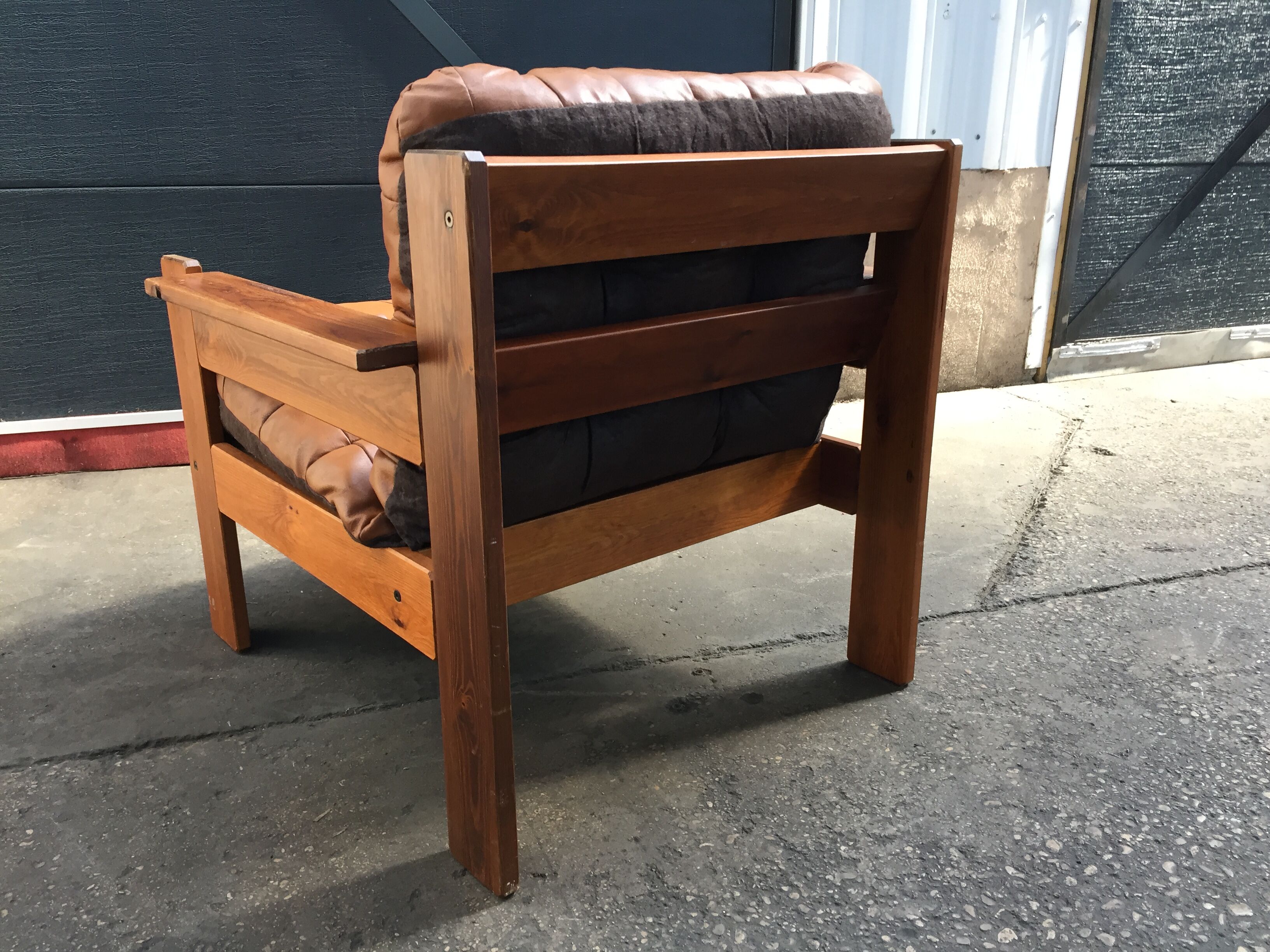 Scandinavian armchair in vintage pine
