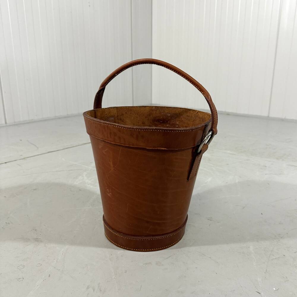 Leather waste paper basket 1960’s