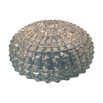 Large globe for round ceiling lamp in white glass (without the support)