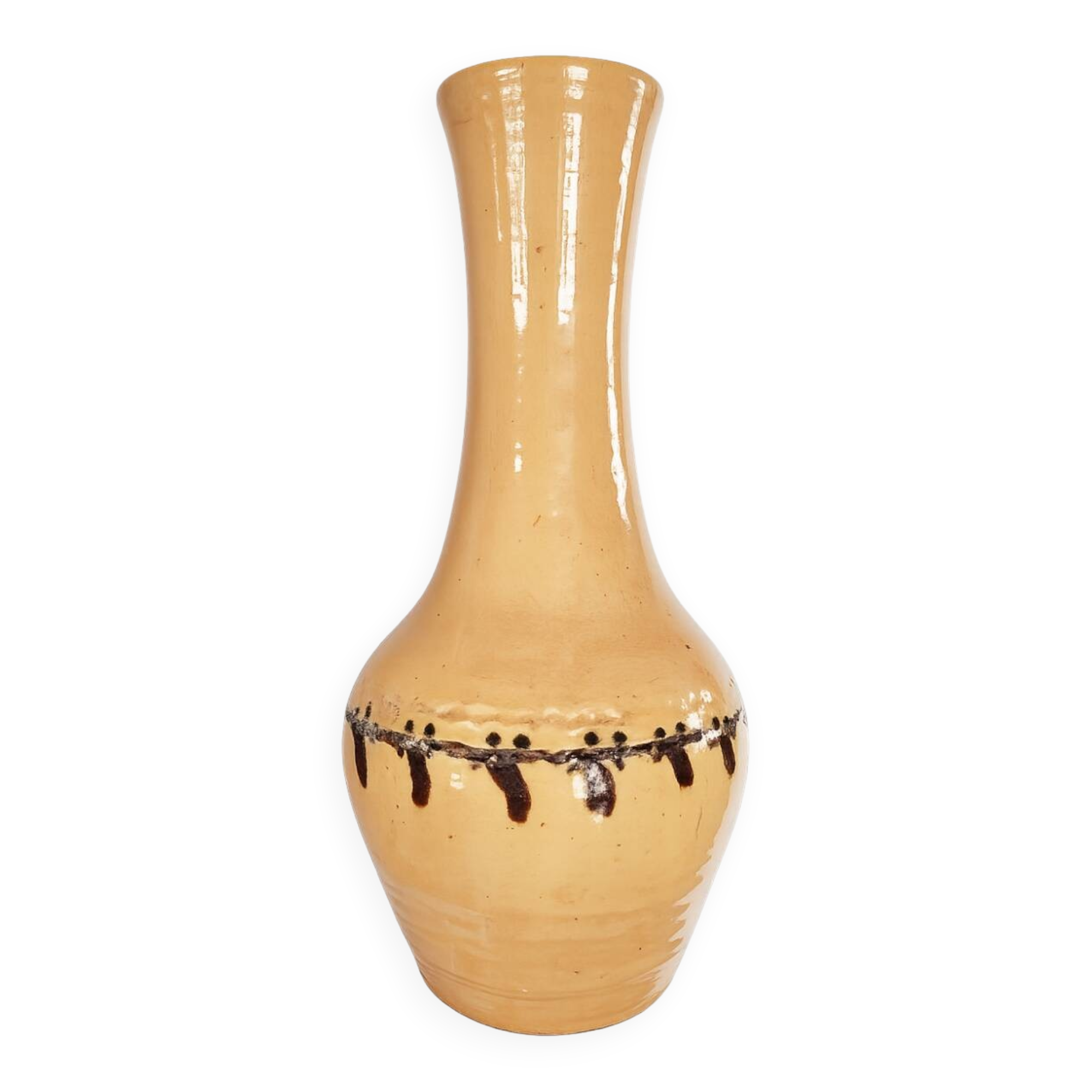 Glazed terracotta vase