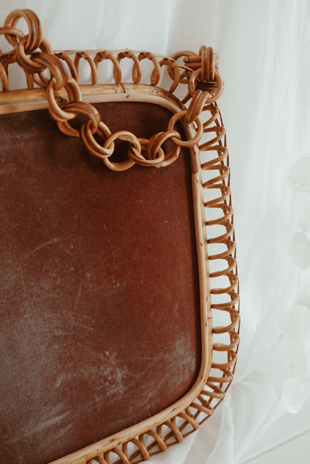 Rattan mirror vintage