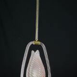 Elgant Pink Art Decò Barovier e Toso Pendant Light Murano Glass, 1940s