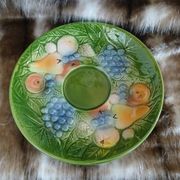 Tasse + soucoupe anciennes en barbotine