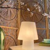 White opaline bedside lamp