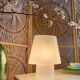 Lampe de chevet opaline blanche