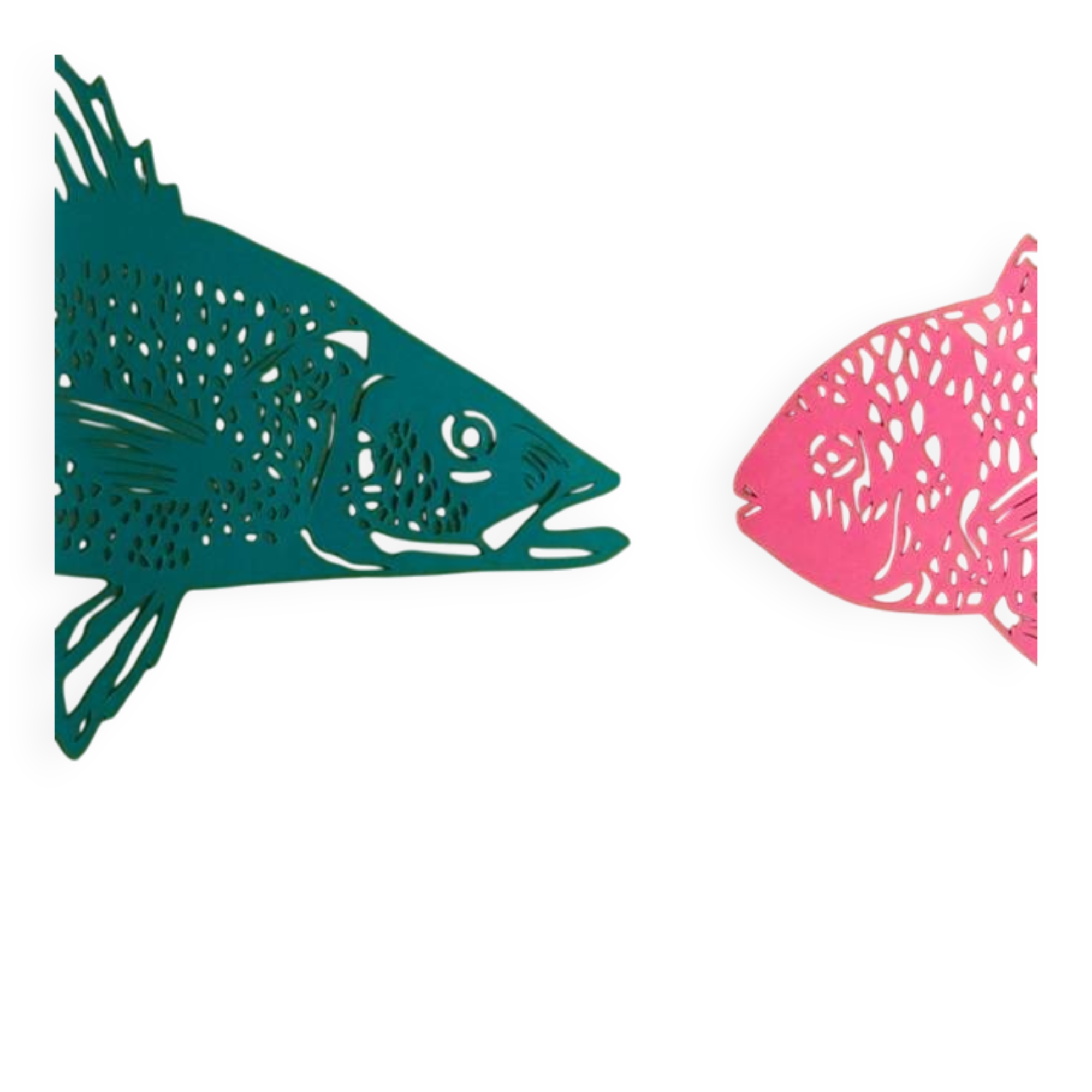 Colour paper artwork face to face