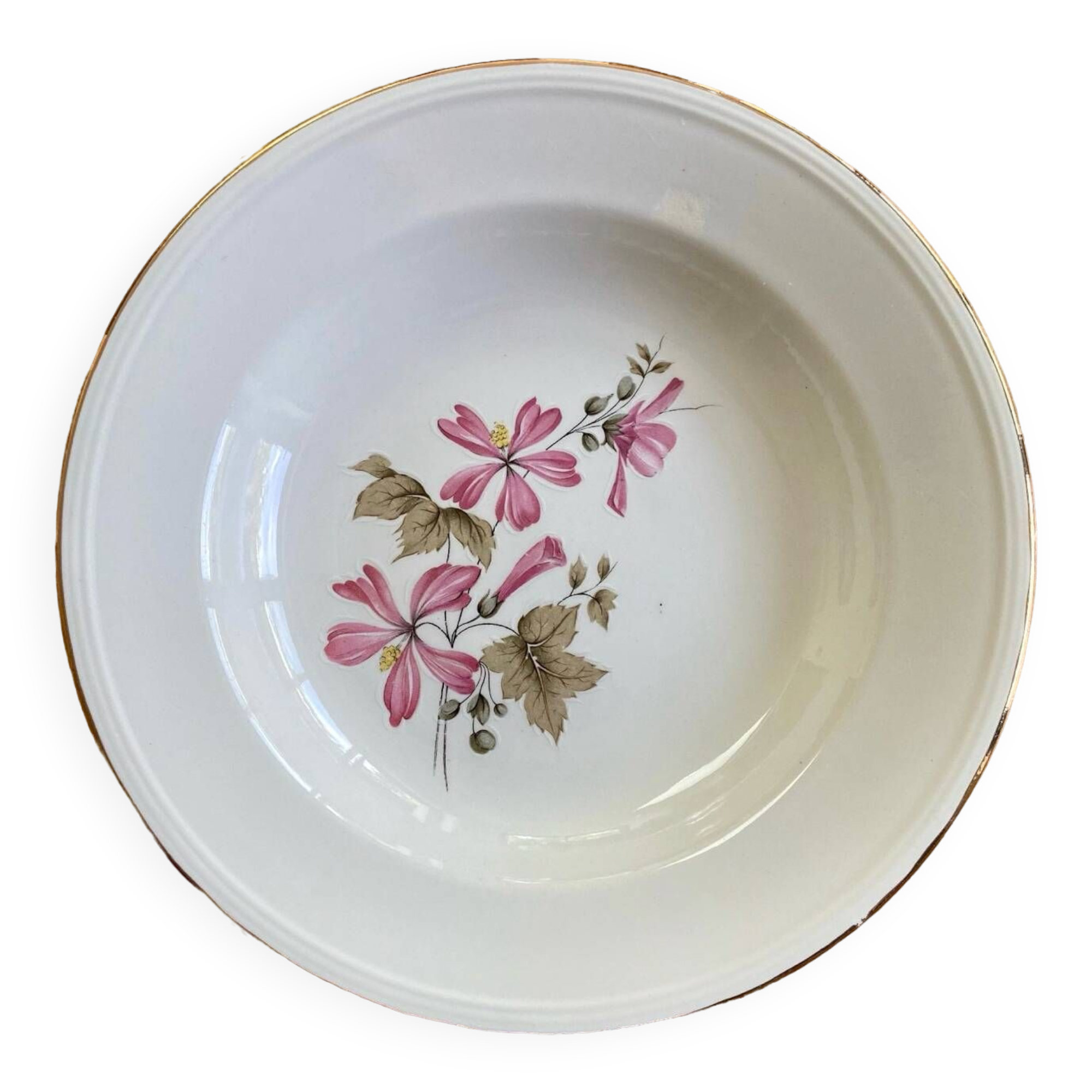 4 Boch La Louvière Belgium soup plates