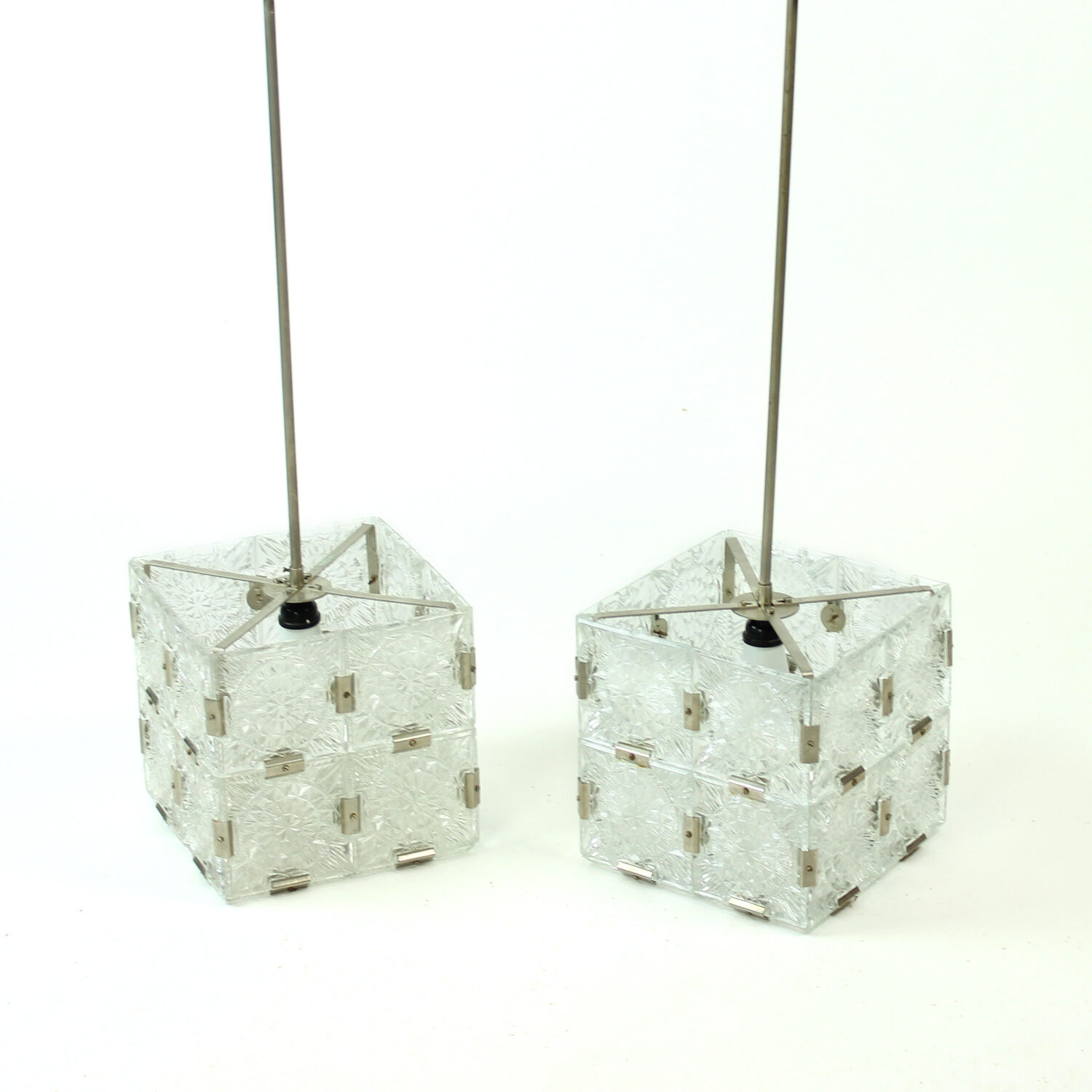 Hanging lamp by Kamenický Šenov in the 1970