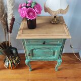 Pair of patinated bedside tables